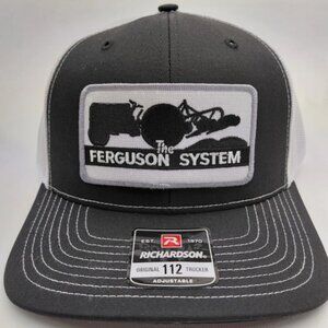 The Ferguson System Black And White Richardson 112 Snap Back Hat Cap